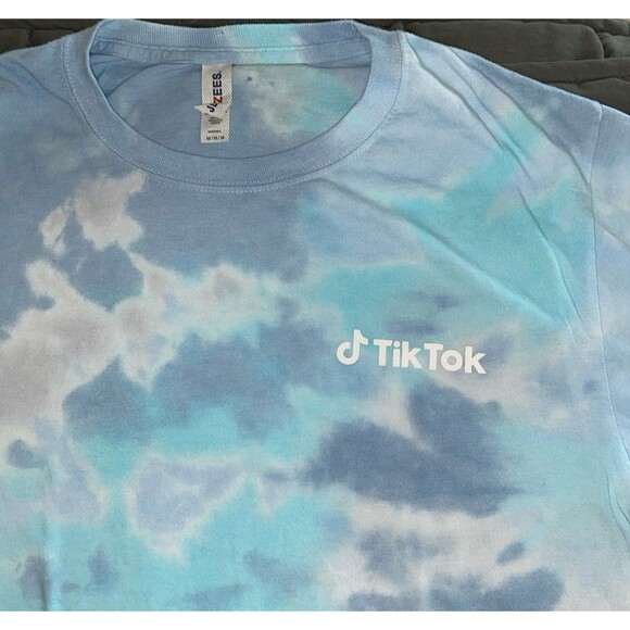 TIK TOK Tie Dye Shirt Medium - Blue - Picture 2 of 3